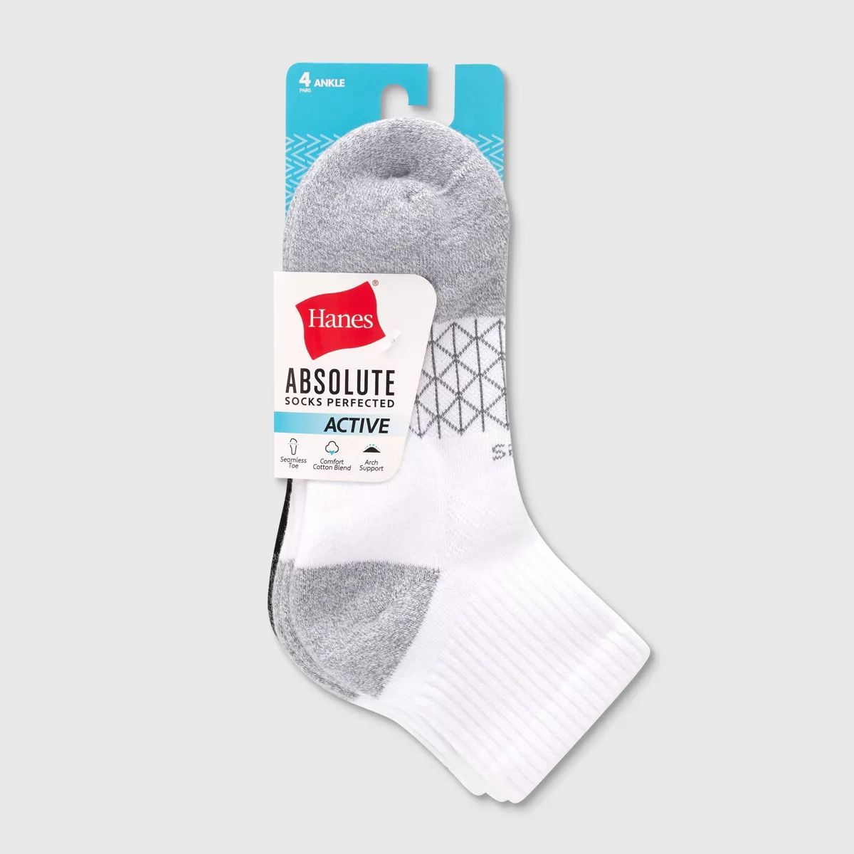 Hanes Women's 4pk Absolute Active Ankle Socks - 5-9 | Target