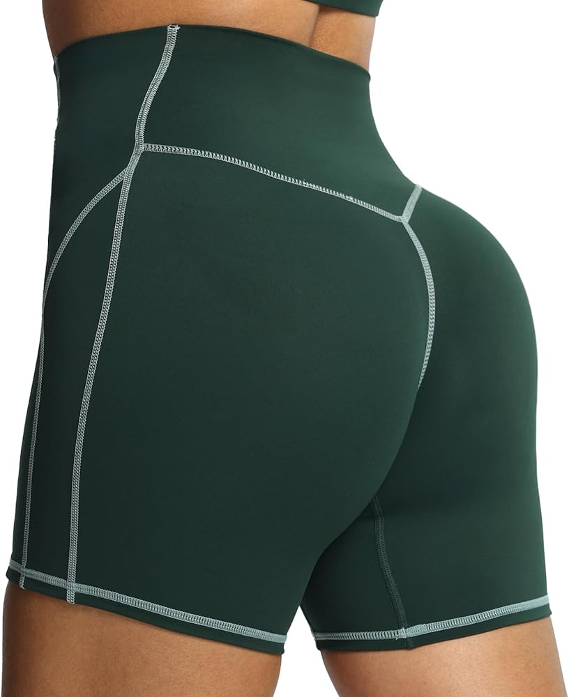 Aoxjox Lexi Lined Workout Biker Shorts for Women Tummy Control High Waisted Exercise Athletic Gym... | Amazon (US)