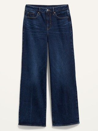 Extra High-Waisted Dark-Wash Wide-Leg Jeans for Women | Old Navy (US)