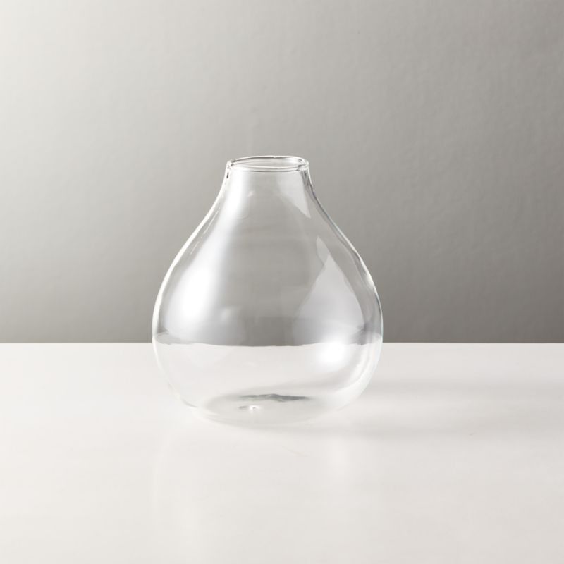 Decorative Clear Glass Vase, Dining Room Decor, Kitchen Decor, Decorative Vase, Vase, Home Decor | CB2