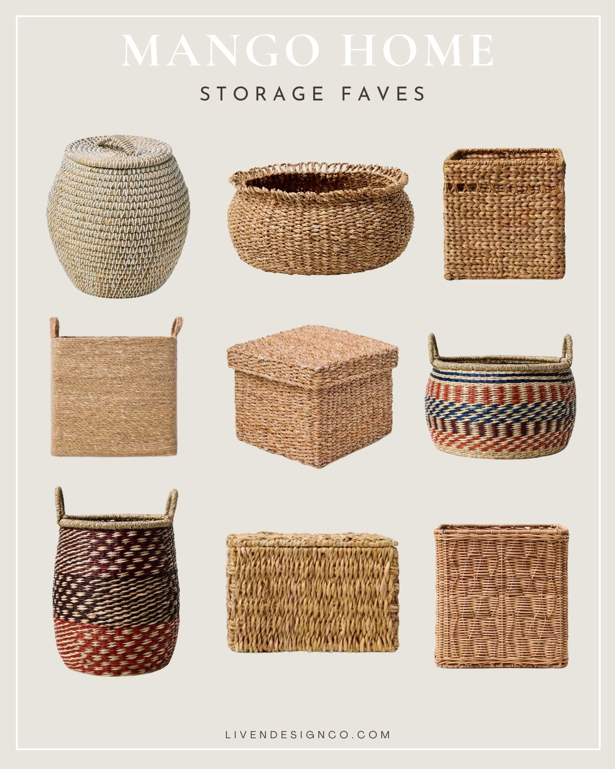 Mango Home storage basket. Home decor. Bathroom decor. Living room decor. Lidded basket. Floor basket. Closet storage. Organization. Pantry storage basket

#LTKSeasonal #LTKHome #LTKSaleAlert