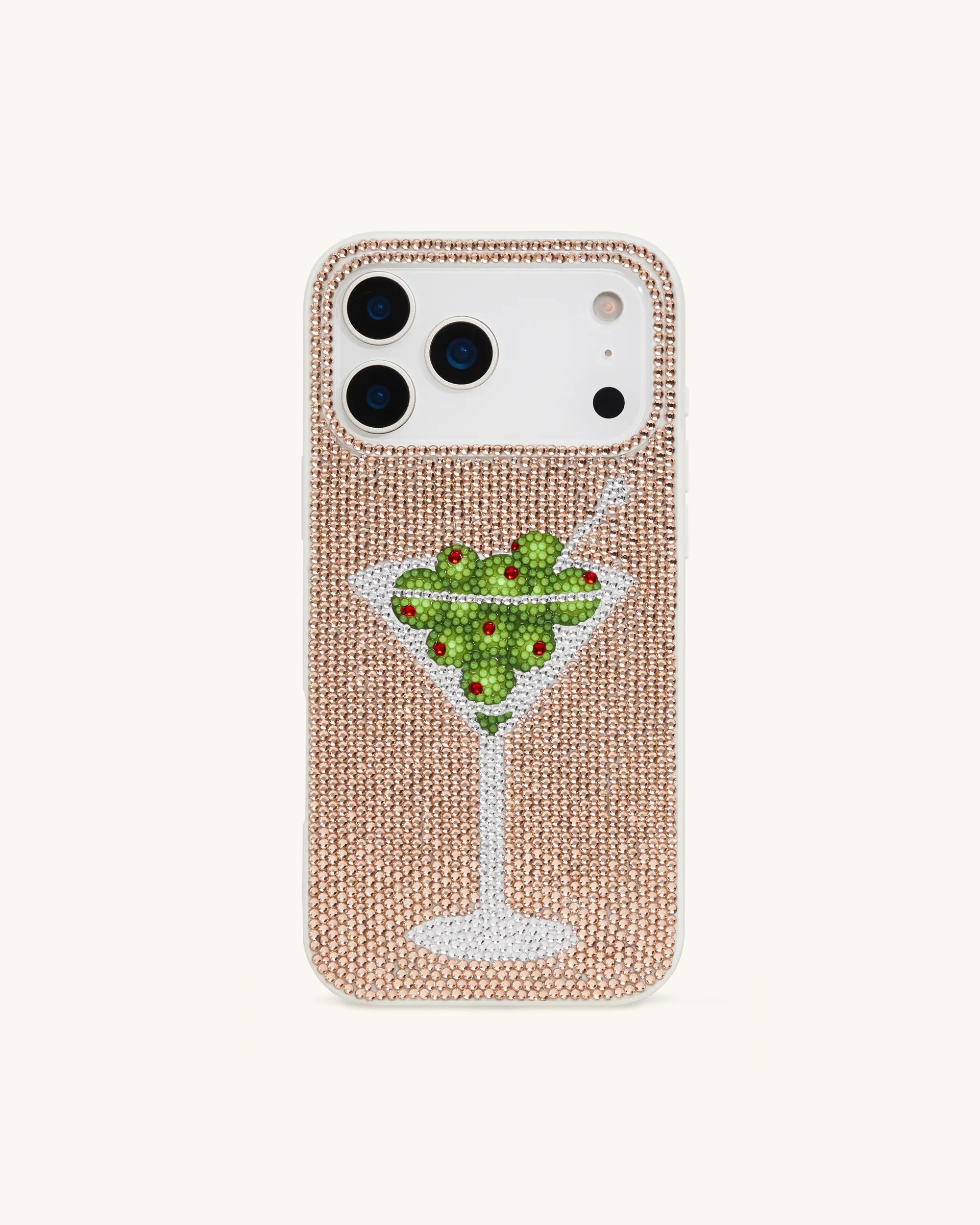 Olive Martini Artificial Crystal Phone Case - Gold | JW PEI US