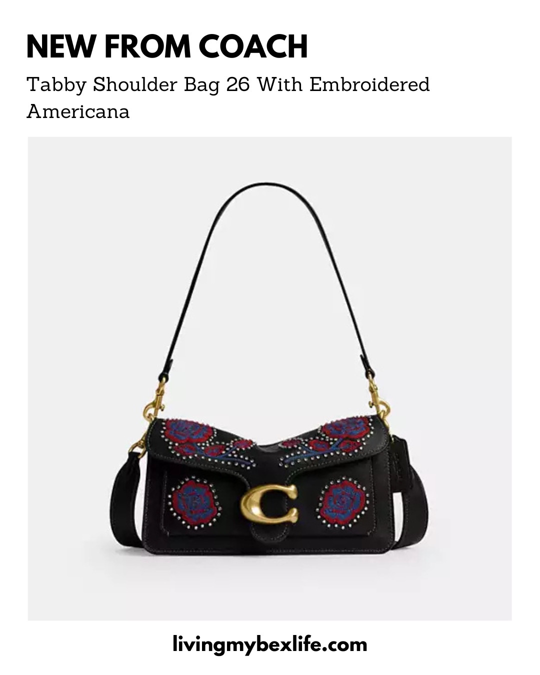 New Coach Tabby Shoulder Bag 26 With Embroidered Americana | #LTKItBag, coach purse, coach bag, luxury purse, luxury bag 

 #LTKgrwm #LTKootd #LTKmomlife