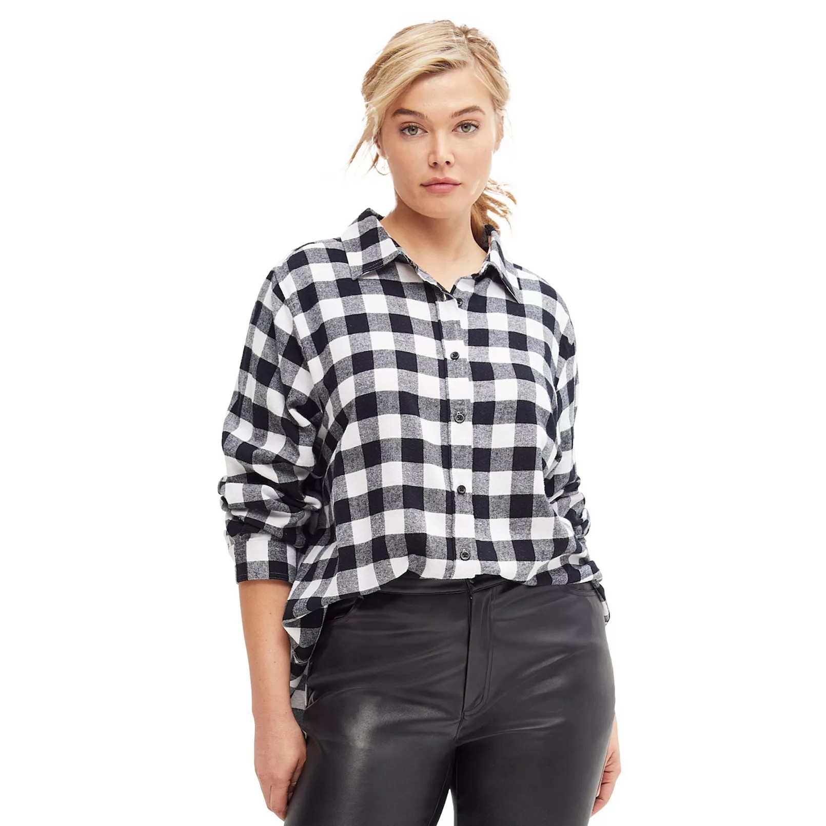 ellos Plus Size Plaid Flannel Shirt | Kohl's