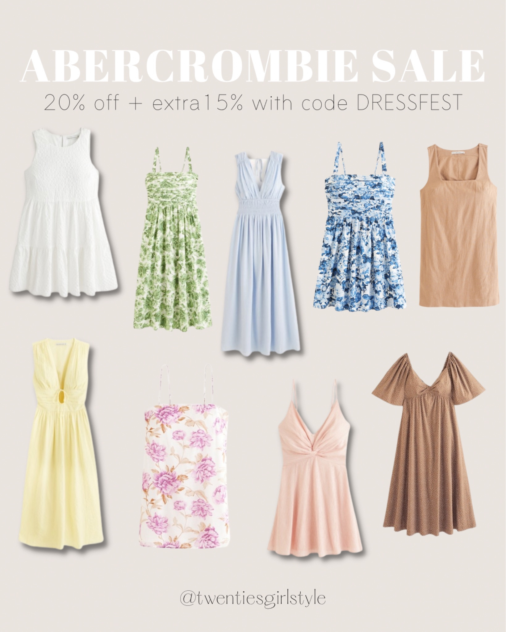 ABERCROMBIE sale 20% off + extra 15% with code DRESSFEST

Abercrombie sale / Abercrombie dresses / Abercrombie style / summer dresses