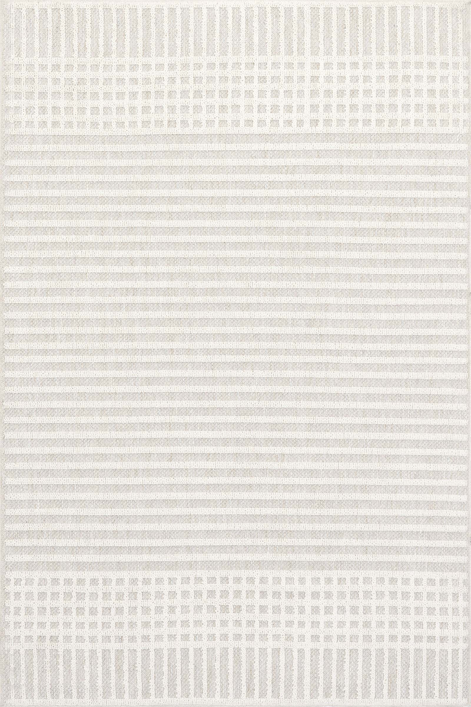 Fredrika Geometric Washable Rug | Light Grey | Rugs USA