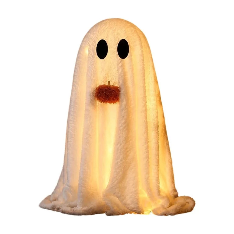 Battery-Free LED Light Up Ghost Ornament, Spooky Fabric Prop, Venue Decor for Halloween Indoor Pa... | Walmart (US)