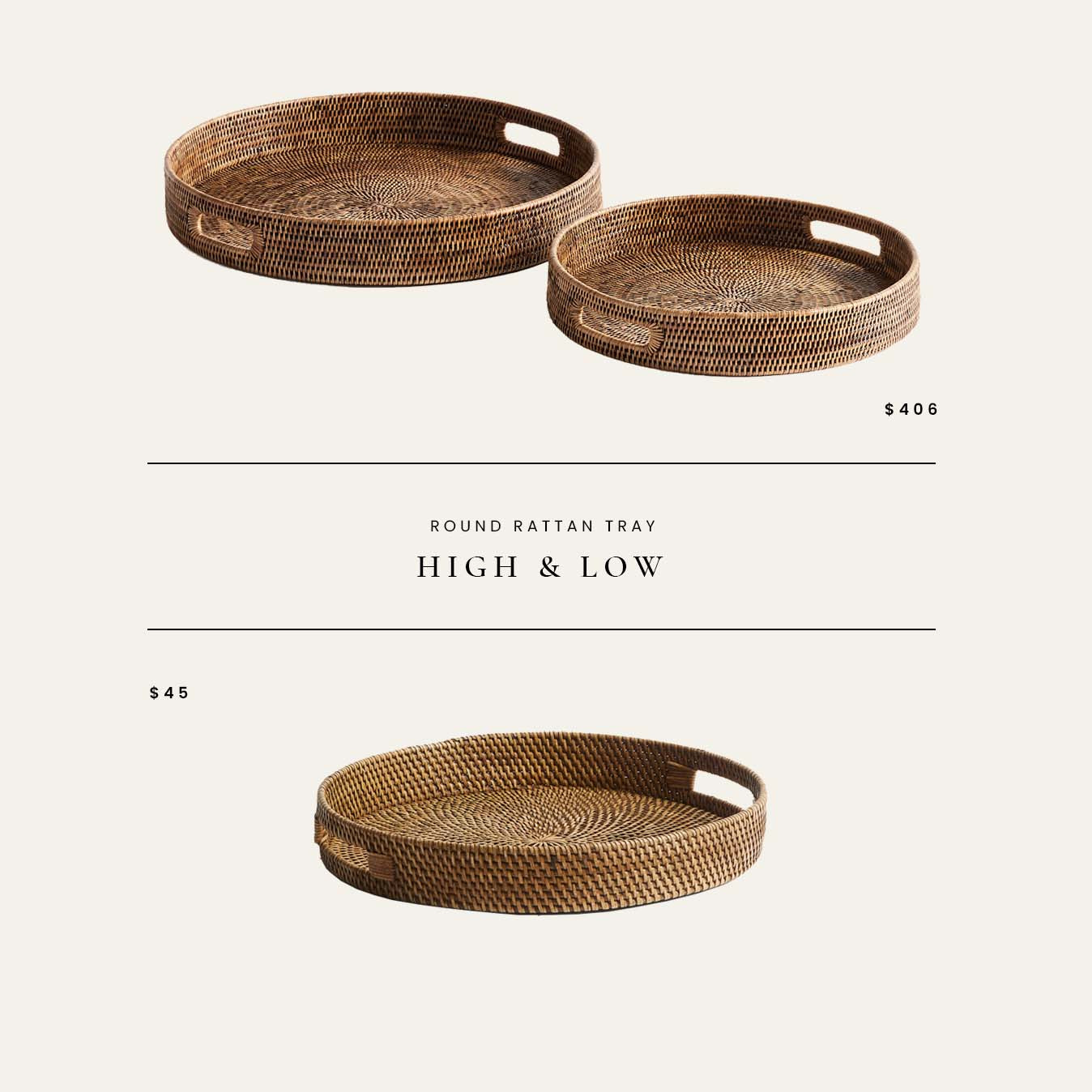 High / Low : Round Rattan Tray 

 

#LTKHome #LTKFindsUnder50