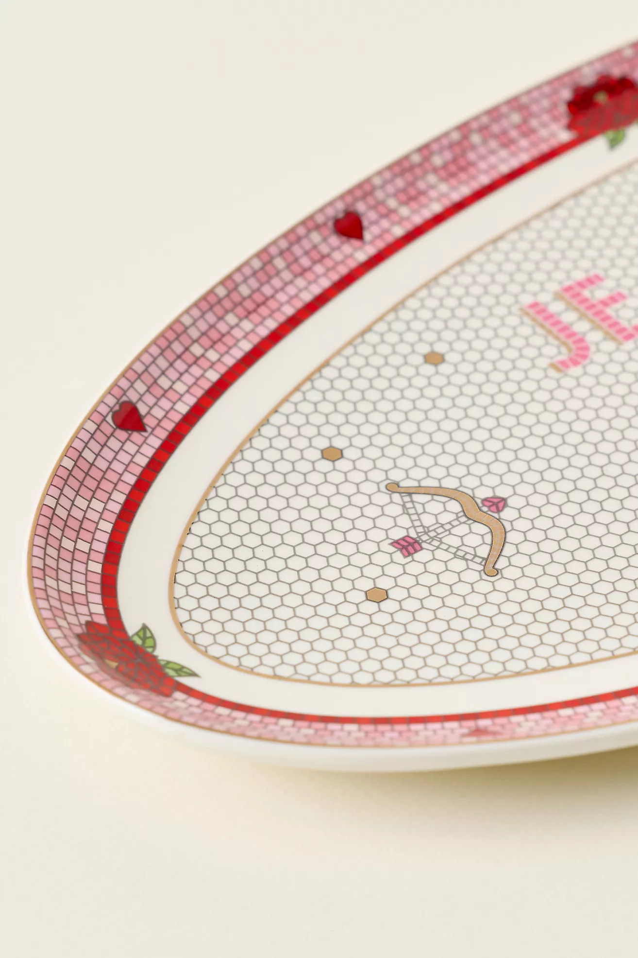 The Bistro Tile Stoneware Platter: Valentine's Edition | Anthropologie (US)