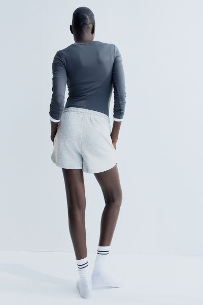 Sweatshorts - Regular waist - Short - Powder pink - Ladies | H&M US | H&M (US + CA)