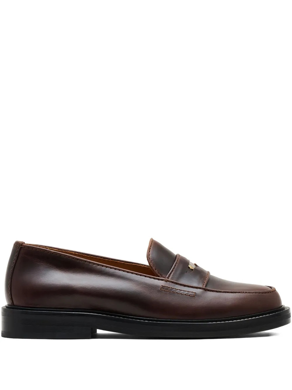 Marc Jacobs Leather penny-strap Loafers | Brown | FARFETCH | Farfetch Global