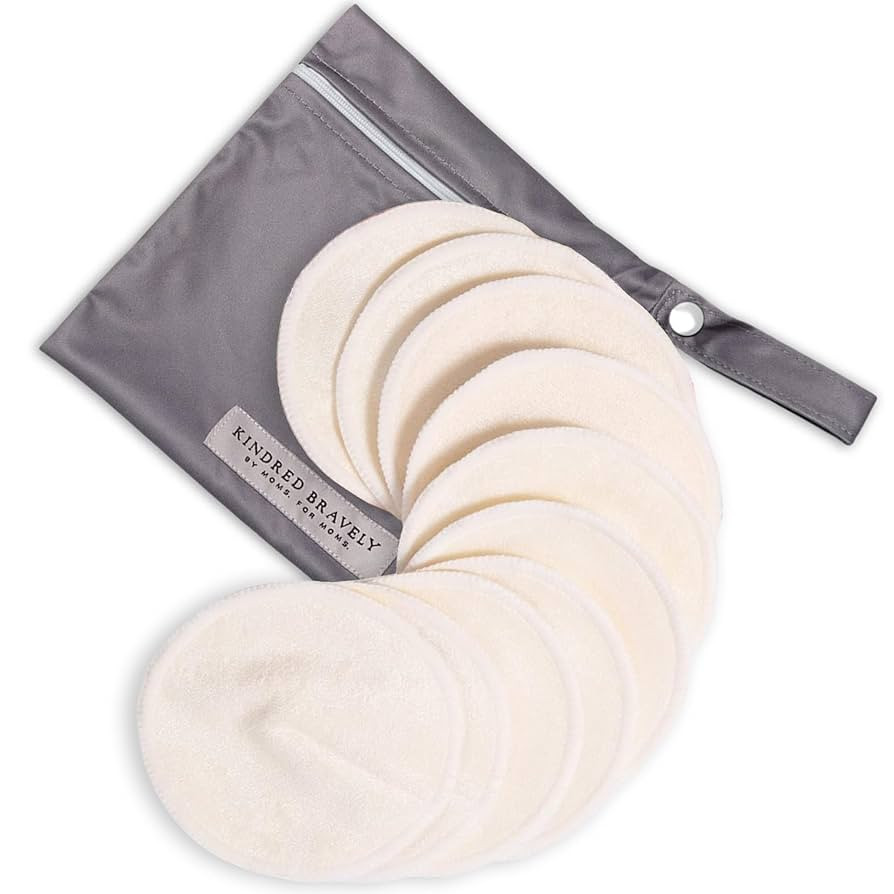 Kindred Bravely Organic Reusable Nursing Pads, Washable, for Breastfeeding & Leaking with Carry B... | Amazon (US)