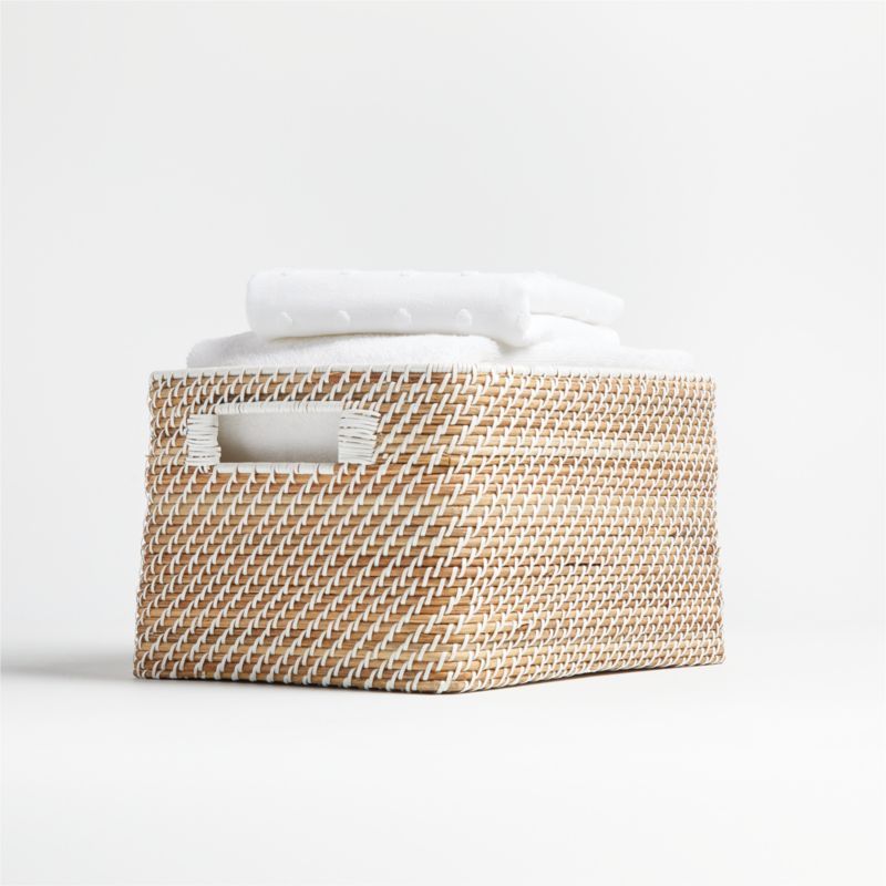 Sedona Small White Tote + Reviews | Crate and Barrel | Crate & Barrel