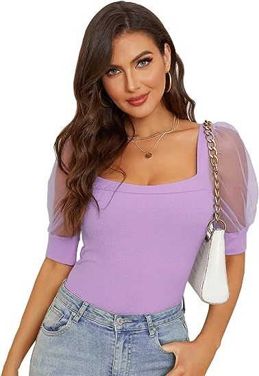 BMJL Women Summer Blouse Ruffle Sleeveless Shirts Dressy Tank Tops Casual Tee | Amazon (US)