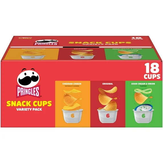 Pringles Variety Pack Potato Crisps Chips, Lunch Snacks, 18 Count | Walmart (US)