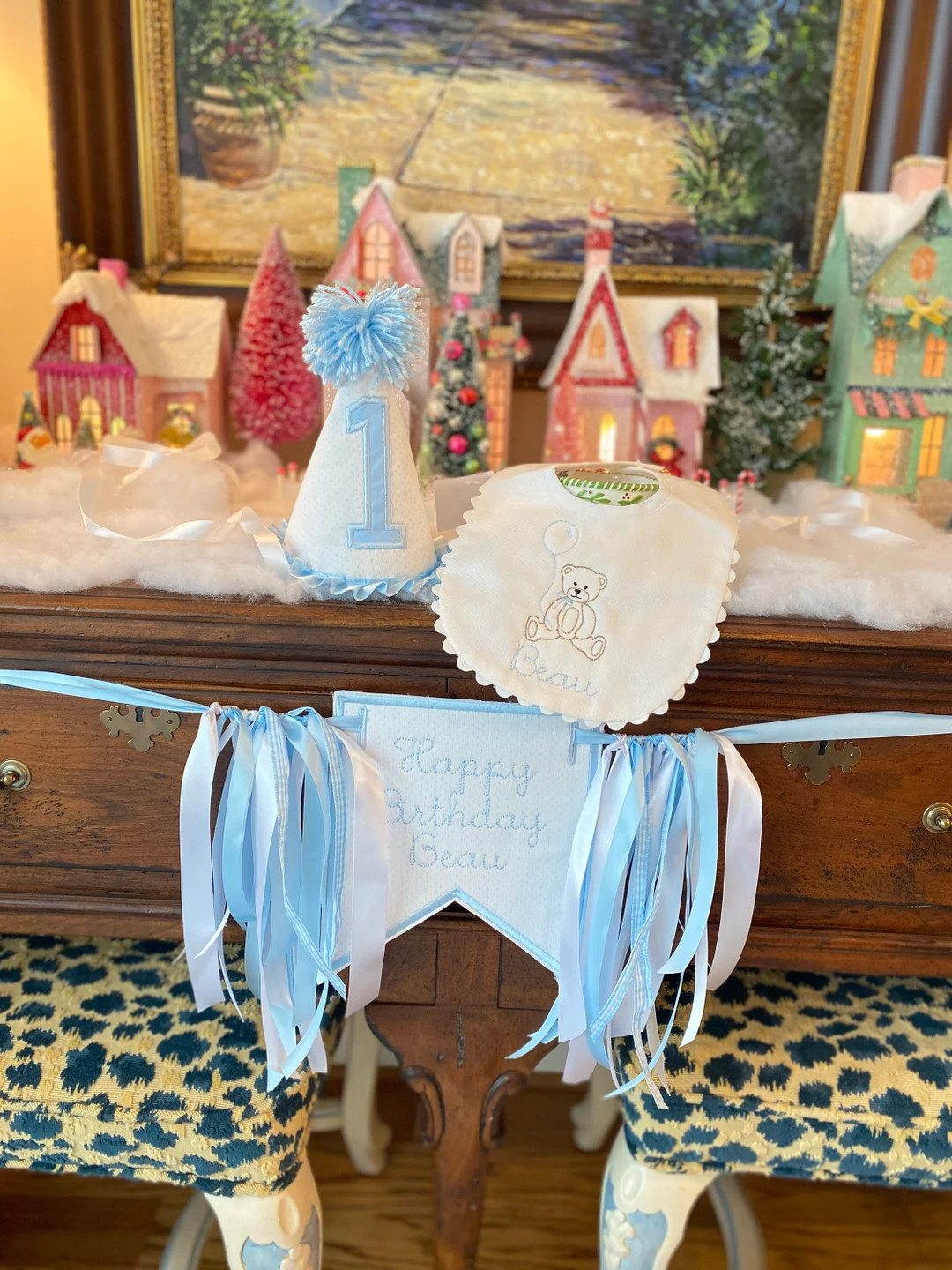 Monogrammed Bib for First Birthday - Etsy | Etsy (US)