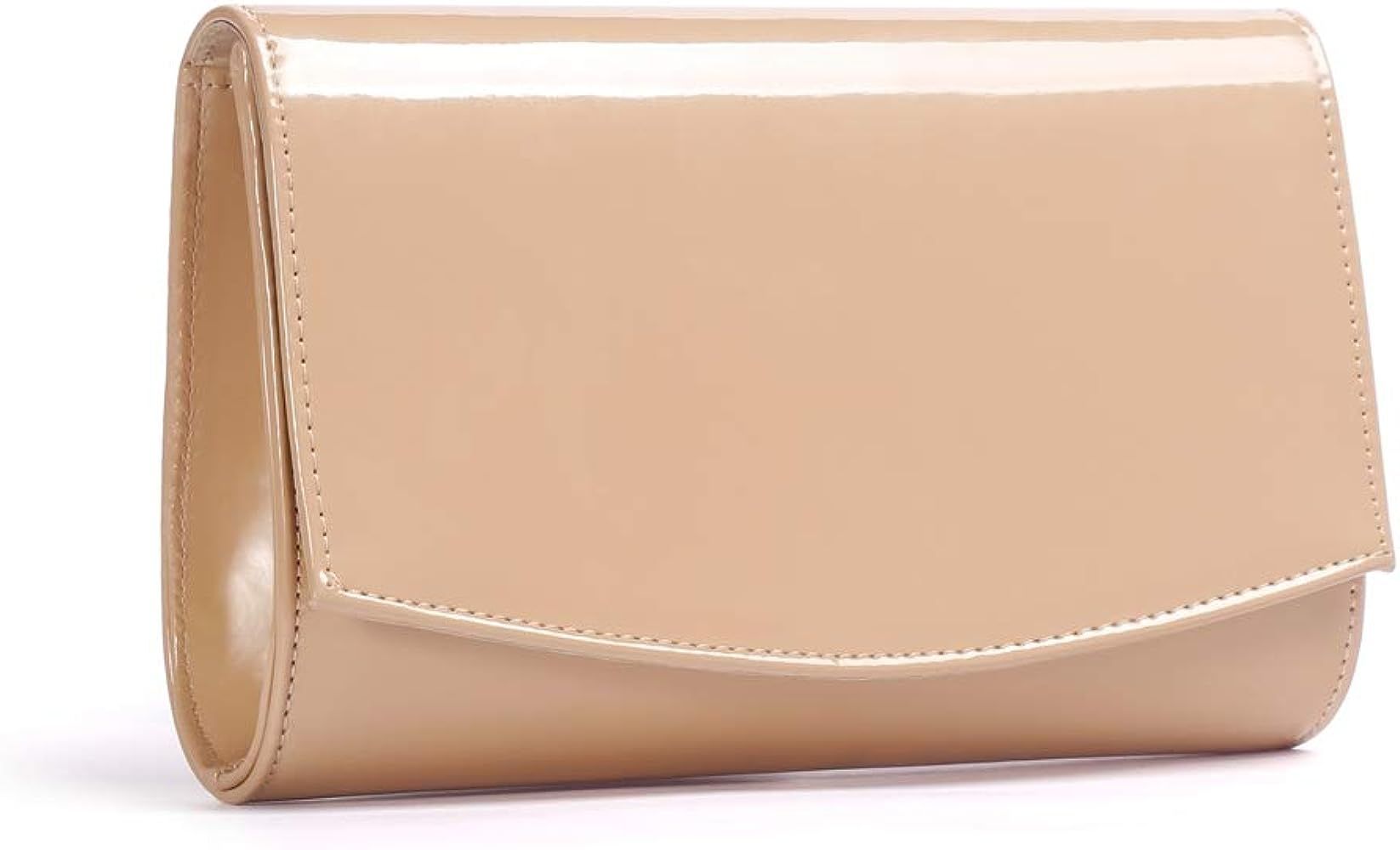 Women Patent Leather Wallets Fashion Clutch Purses,WALLYN'S Evening Bag Handbag Solid Color | Amazon (US)