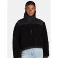 Liv & Lottie Women’s Teddy Fleece Puffer Jacket with Pockets, Sizes S-XL - Walmart.com | Walmart (US)