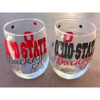 Ohio State Buckeyes Glassware Football Fan Gift | Etsy (US)