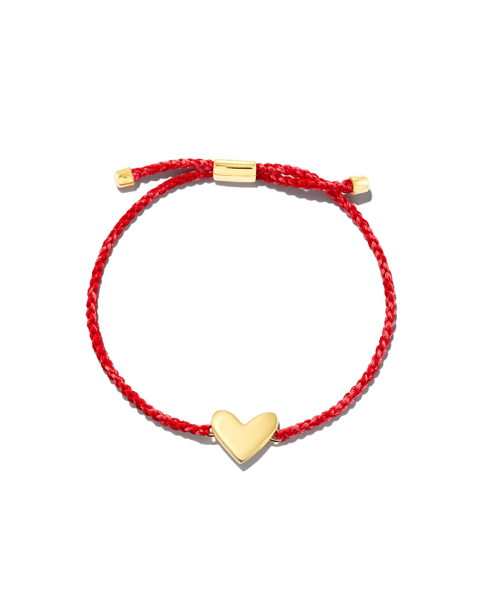 Ari Heart 18k Yellow Gold Vermeil Corded Bracelet in Red Multi | Kendra Scott | Kendra Scott