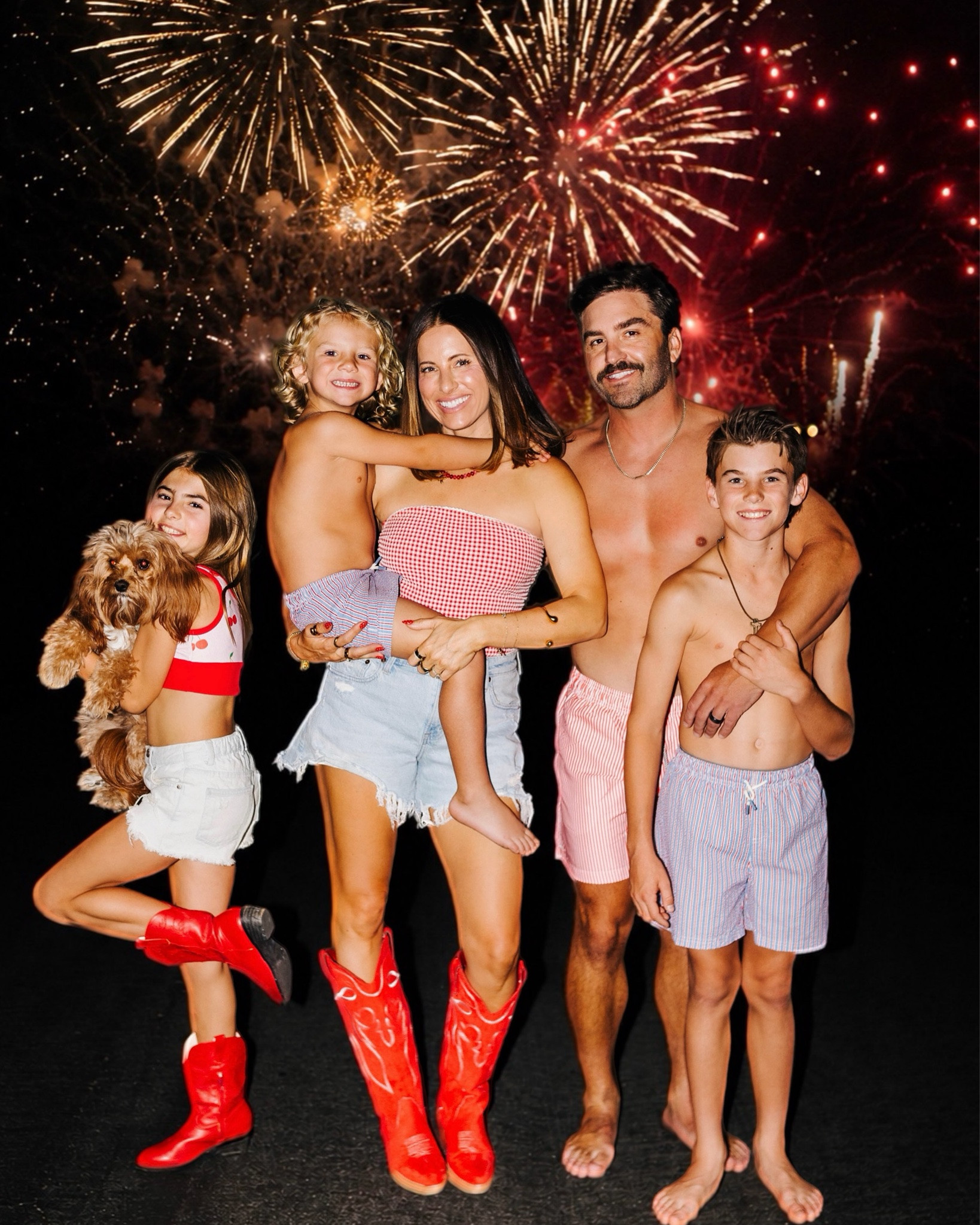 One last 4th of July in front of the house that’s raised our babies 🥹🇺🇸🎇