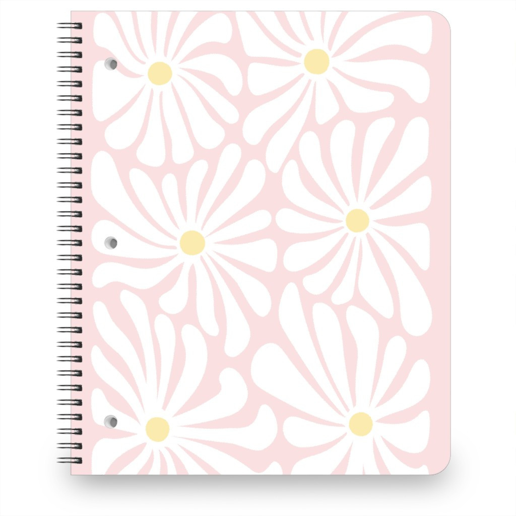 Notebooks: Retro Daisies, 8.5x11, Pink | Shutterfly