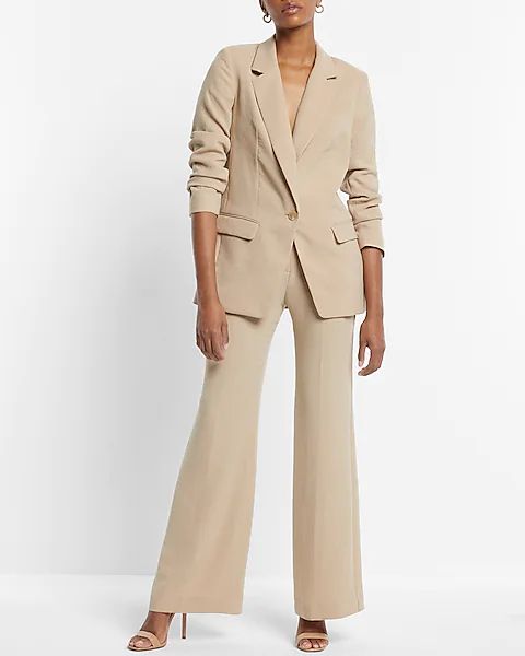 Super High Waisted Twill Flare Trouser Pant | Express