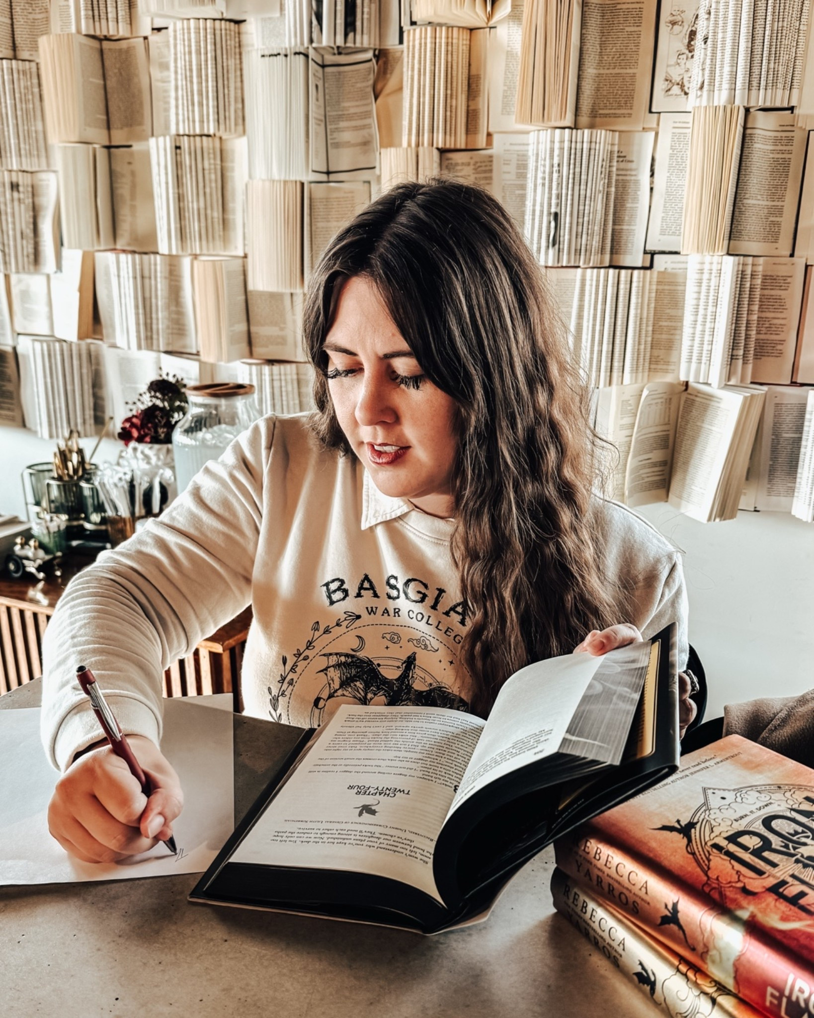 As much as I would love to be a dragon rider, I’m fairly confident it’s a scribe’s life for me. Cheers to everyone attending classes at Basgiath War College this fall!

College Sweatshirt - Cozy Sweater - Bookish Apparel - Fourth Wing - Fantasy - Romantasy - Halloween Ideas

#LTKU #LTKstorytime #LTKMidsize