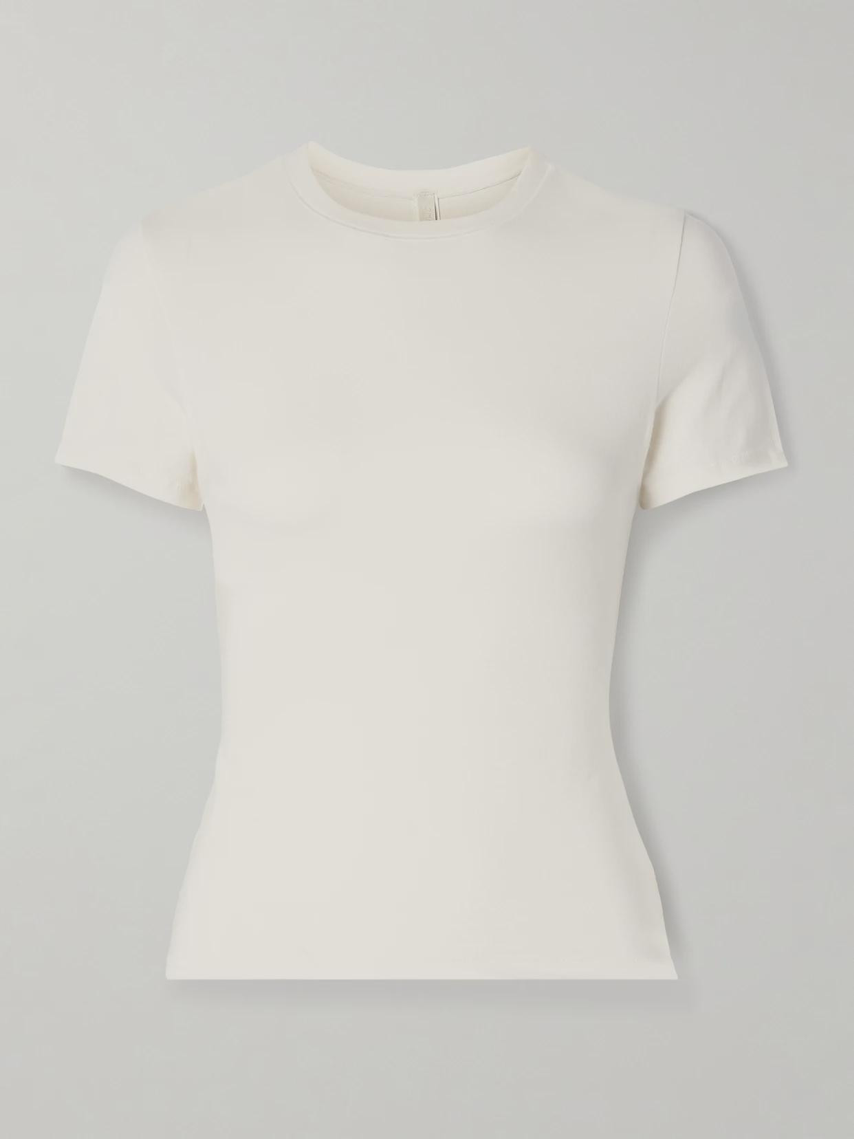 SKIMS - Stretch-cotton Jersey T-shirt - Marble | NET-A-PORTER (US)