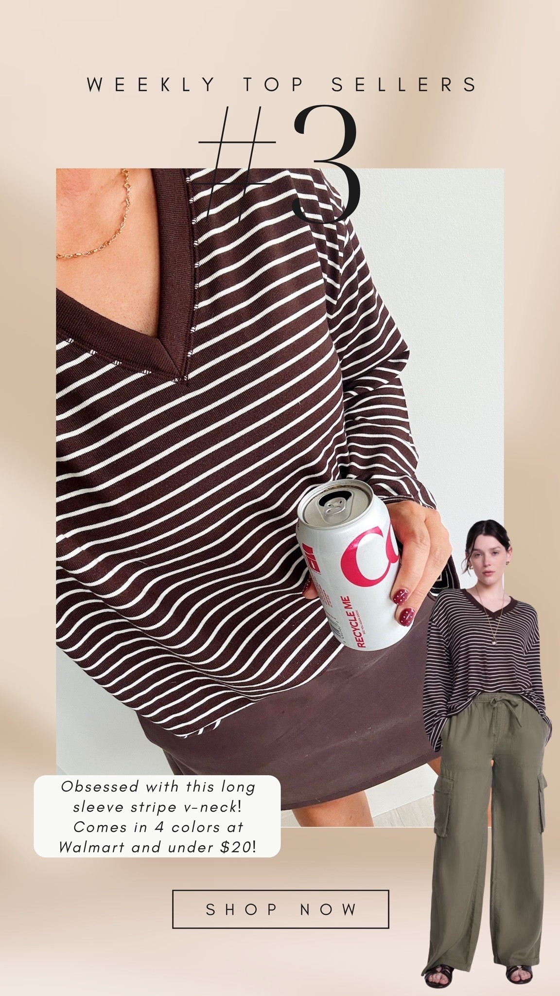 New stripe long sleeve v-neck from Walmart’s scenario brand!

#LTKSeasonal #LTKootd #LTKSaleAlert