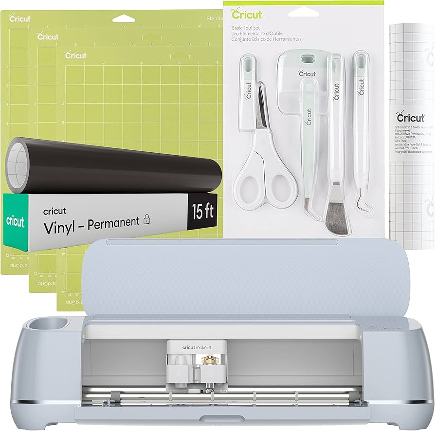 Cricut Maker 3 Smart Cutting Machine - Vinyl Starter Bundle, Includes 5-Piece Tool Set, Transfer ... | Amazon (US)