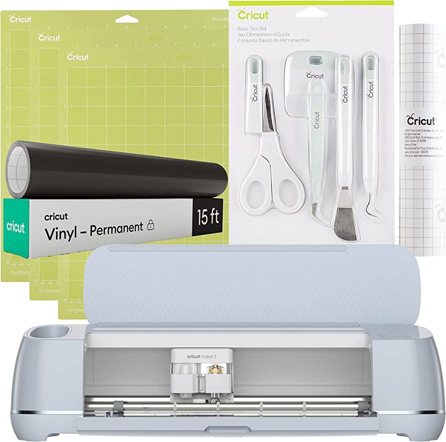 Cricut Maker 3 Smart Cutting Machine - Vinyl Starter Bundle, Includes 5-Piece Tool Set, Transfer ... | Amazon (US)