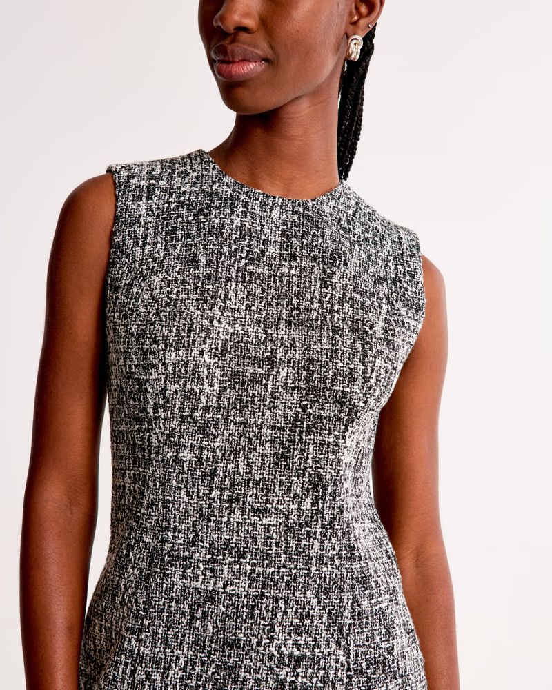 Women's Tweed High-Neck Mini Dress | Women's New Arrivals | Abercrombie.com | Abercrombie & Fitch (US)