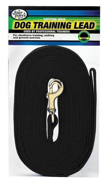 FOUR PAWS Cotton Web Training Dog Lead, Black, 10-ft - Chewy.com | Chewy.com