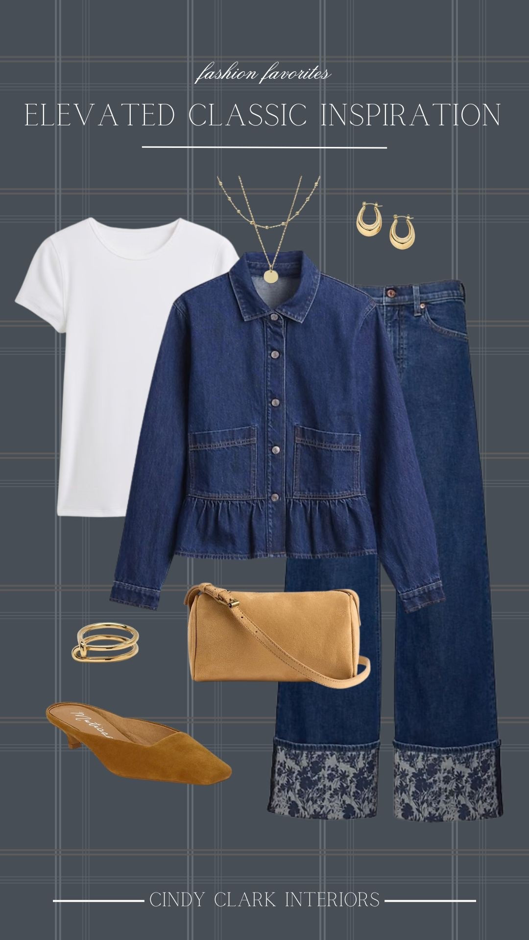 I love a trendy yet timeless style! These jeans have such a fun cuffed bottom and I love the ruffle peplum style of this denim top. Both very trendy, but the dark wash makes them timeless. 

#LTKgrwm #LTKootd