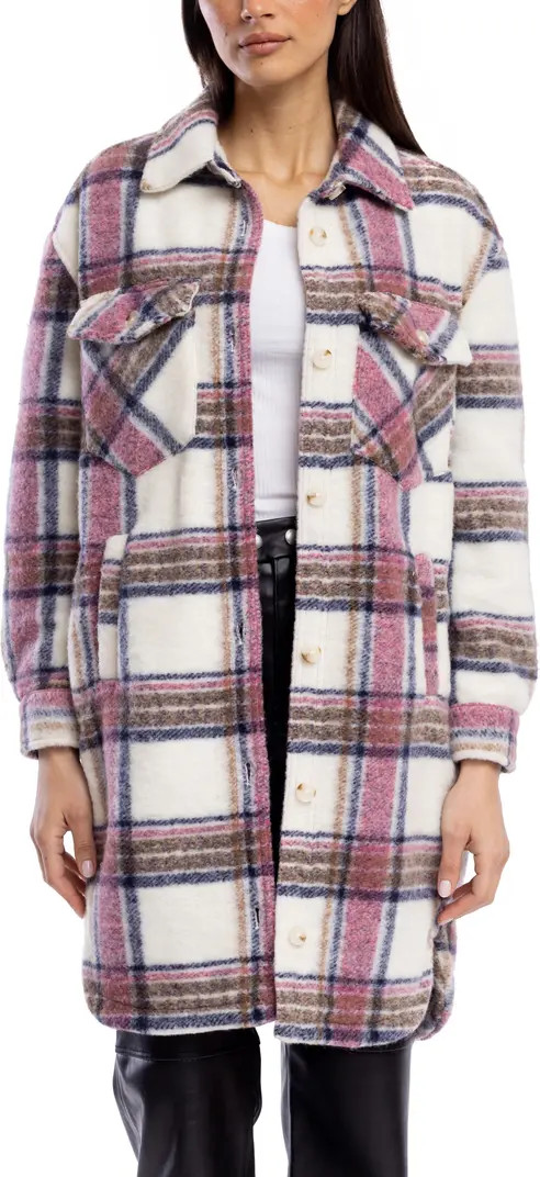 BLANKNYC Plaid Long Shacket | Nordstrom | Nordstrom