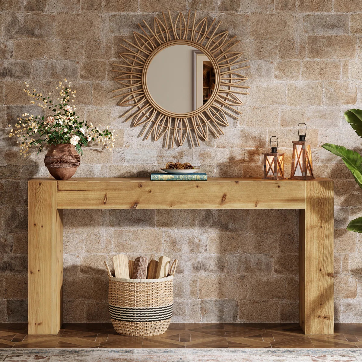 63-Inch Solid Wood Console Table | Wayfair North America