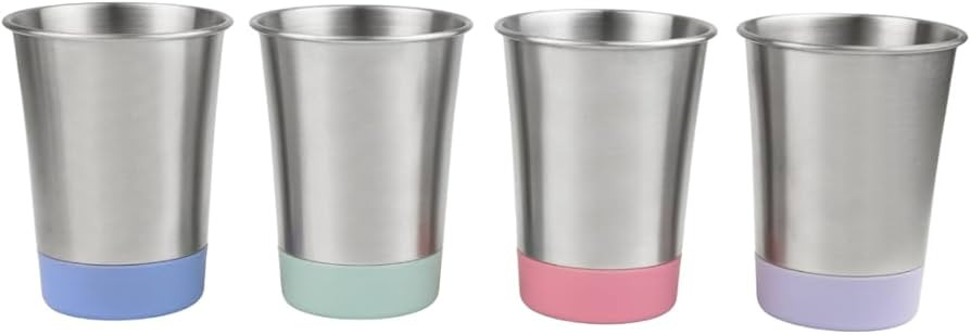 Elk and Friends Stainless Steel Kids + Toddler Drinking Cups | 12oz Tumblers with Colored Base | ... | Amazon (US)