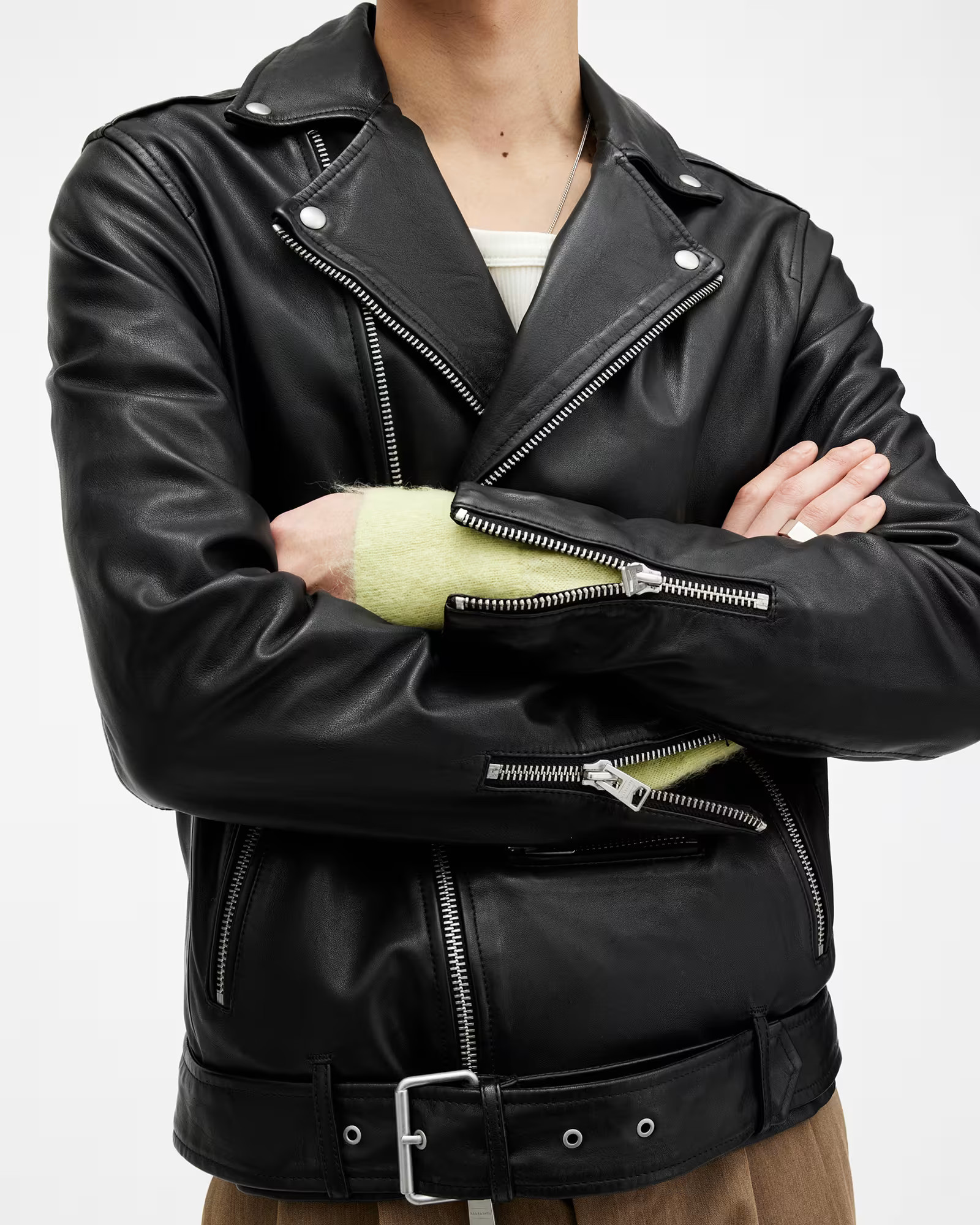 Wick Leather Biker Jacket | AllSaints US