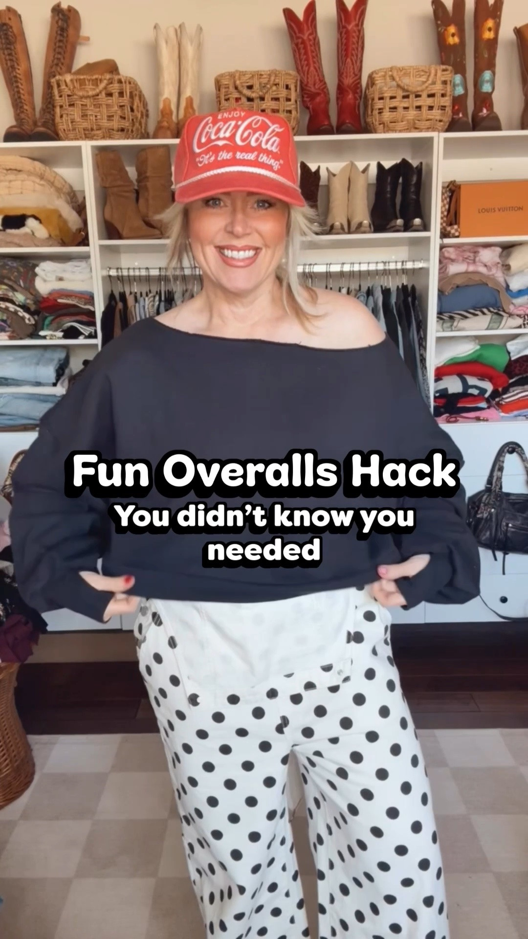 This hack is so good! I wish I would’ve came up with it but whoever did was genius! 👏🏼🥰
•Off shoulder pullover is on clearance and I’m in my true size medium. 
•Overalls I sized up to a large but I could’ve worn a medium. 
•Red converse are older - linking some red ones on sale that I LOVE! 
•The cutest Coca Cola hat! ♥️
⭐️Save with code MANDIE on the star necklace and checkered ring. 


#LTKOver40 #LTKootd #LTKgrwm