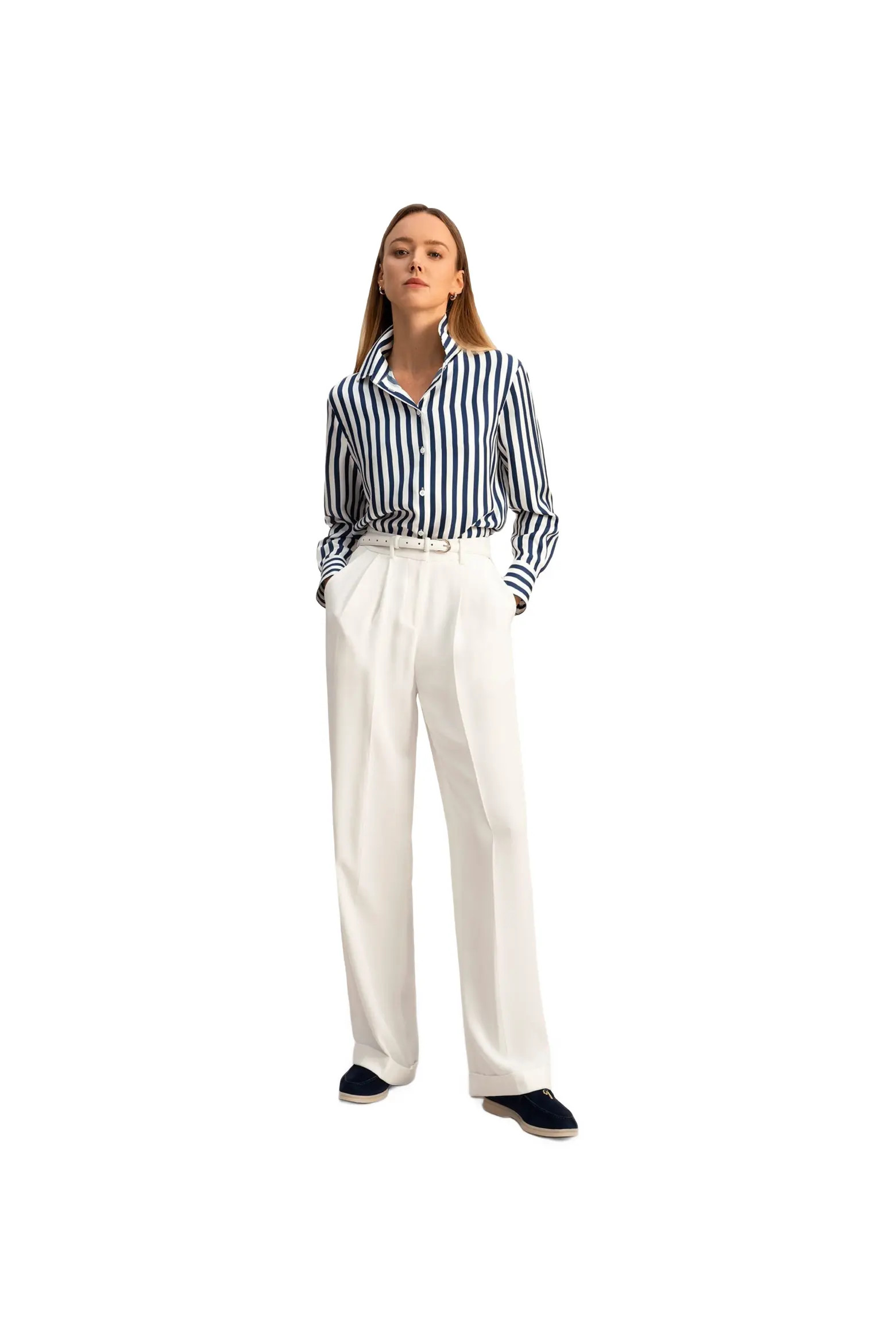Women's Classic Striped Silk Shirt (Women) | Nordstrom | Nordstrom