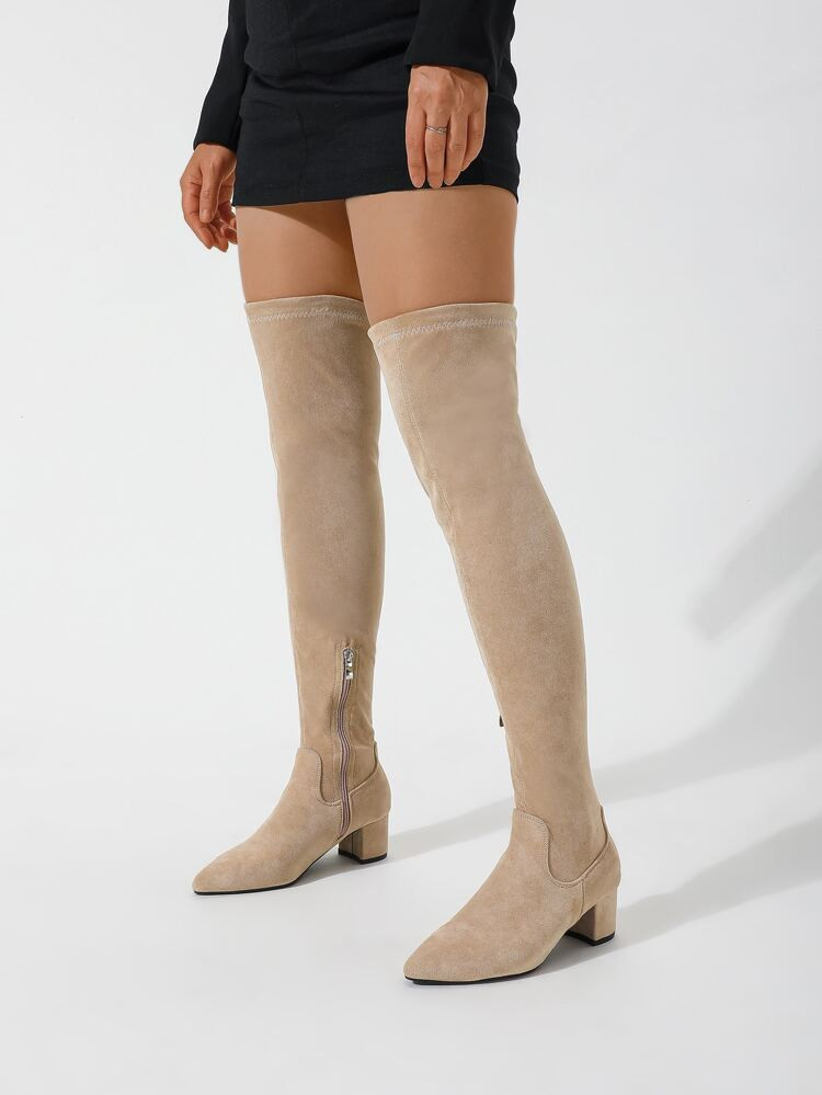 New
     
      Zip Side Faux Suede Sock Boots | SHEIN