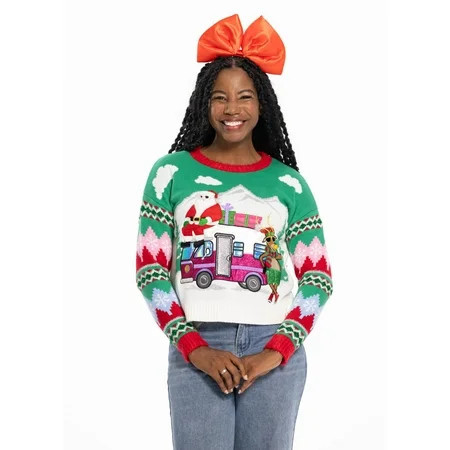 Jollidays x Glitter and Lazers Women's Claus a Scene Sweater, Sizes S-5X | Walmart (US)