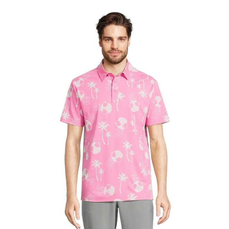 Birdie Bound Men's and Big Men's Golf Graphic Pineapple & Palm Tree Polo Shirt, Sizes S-3XL | Walmart (US)