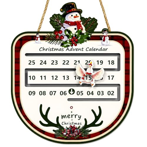 Christmas Decorations - Christmas Countdown Calendar Wood Welcome Sign | Amazon (US)