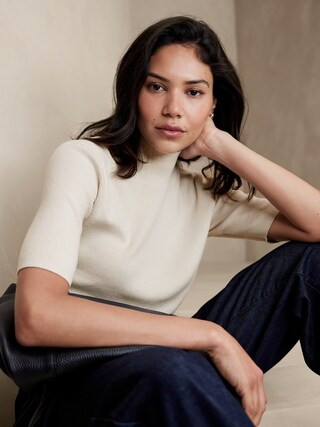 Mockneck Pullover Sweater | Banana Republic Factory