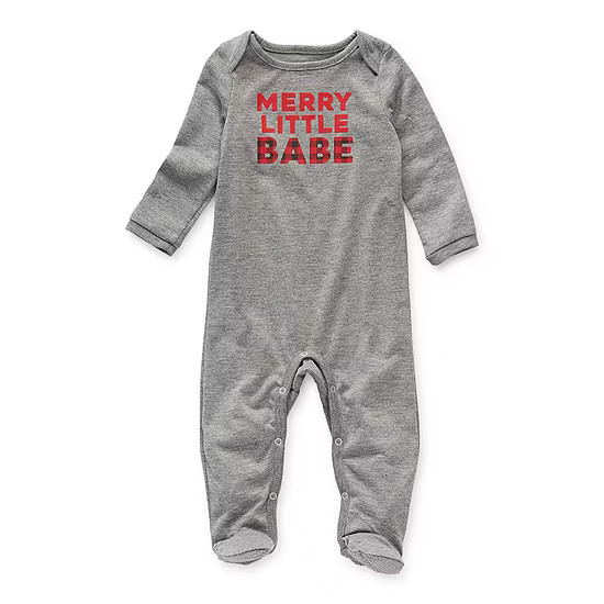 North Pole Trading Co. Very Merry Unisex Footed Pajamas Long Sleeve Crew Neck | JCPenney