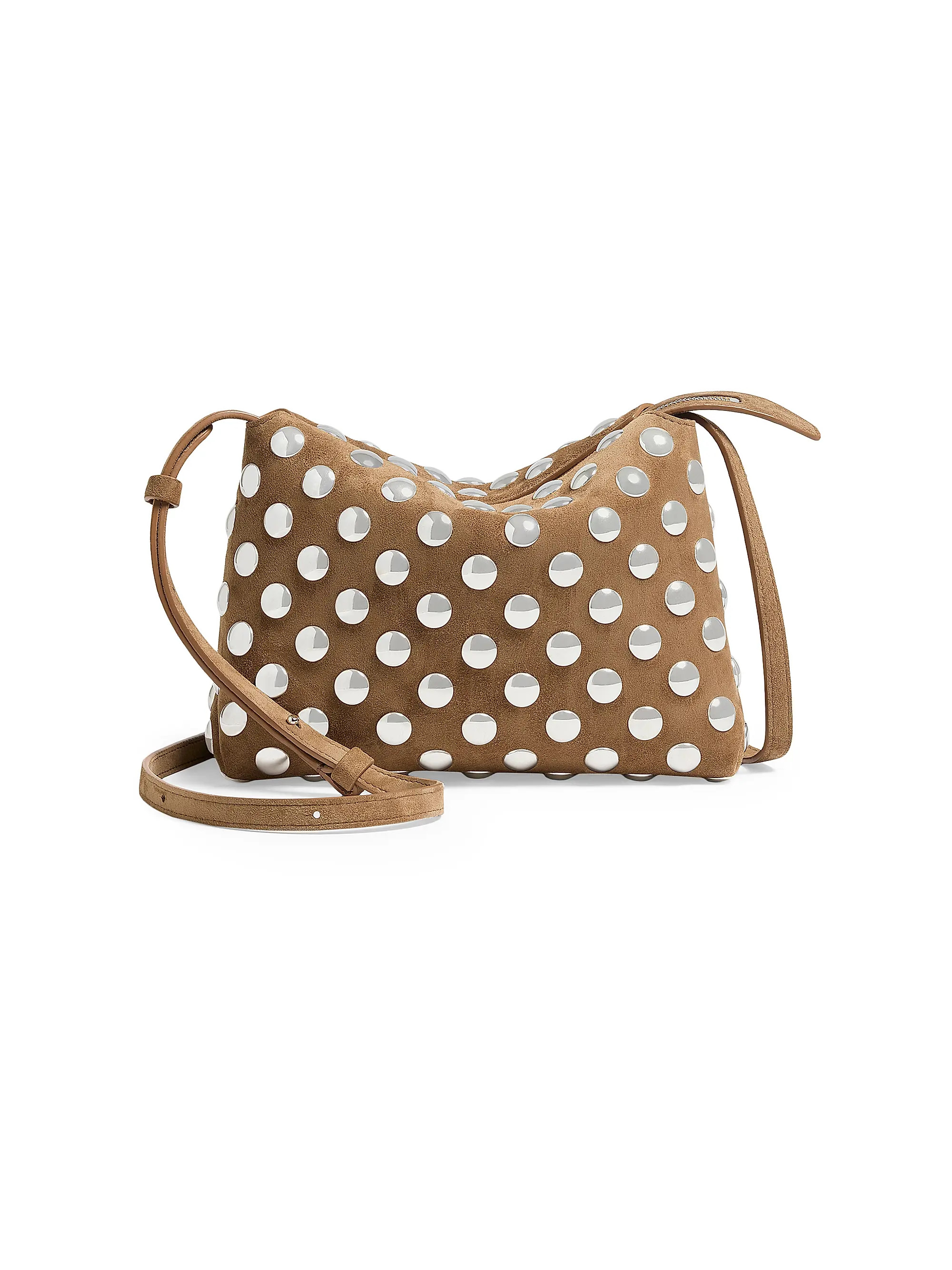 Lina Medium Studded Suede Crossbody Bag | Saks Fifth Avenue