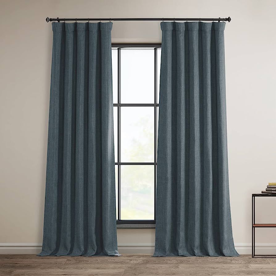 HPD Half Price Drapes Faux Linen Room Darkening Curtains for Bedroom & Living Room 50 X 96, BOCH-... | Amazon (US)