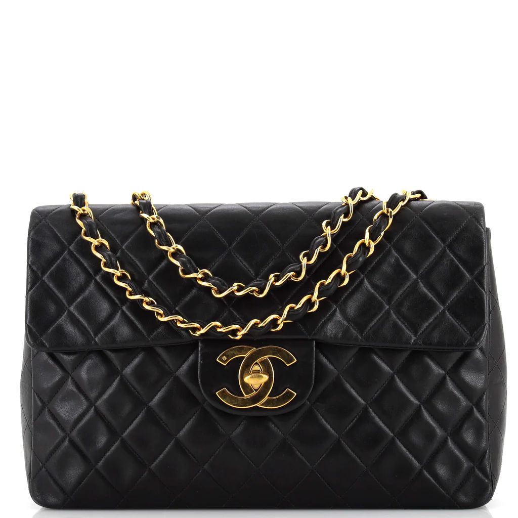 Vintage Classic Single Flap Bag Quilted Lambskin Maxi | Rebag